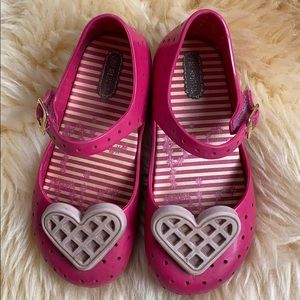Mini Melissa Pink Fuschia Waffle Play cond size 10